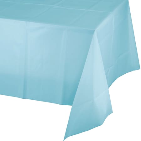 Touch Of Color Pastel Blue Plastic Tablecloth, 108"x54", 12PK 013025